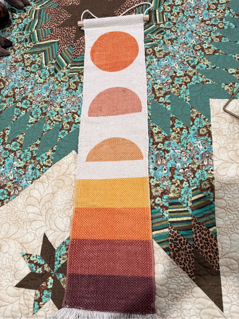 Urban Outfitters Abstract Sunset Wall Hanging, tapestry linear sunset phases